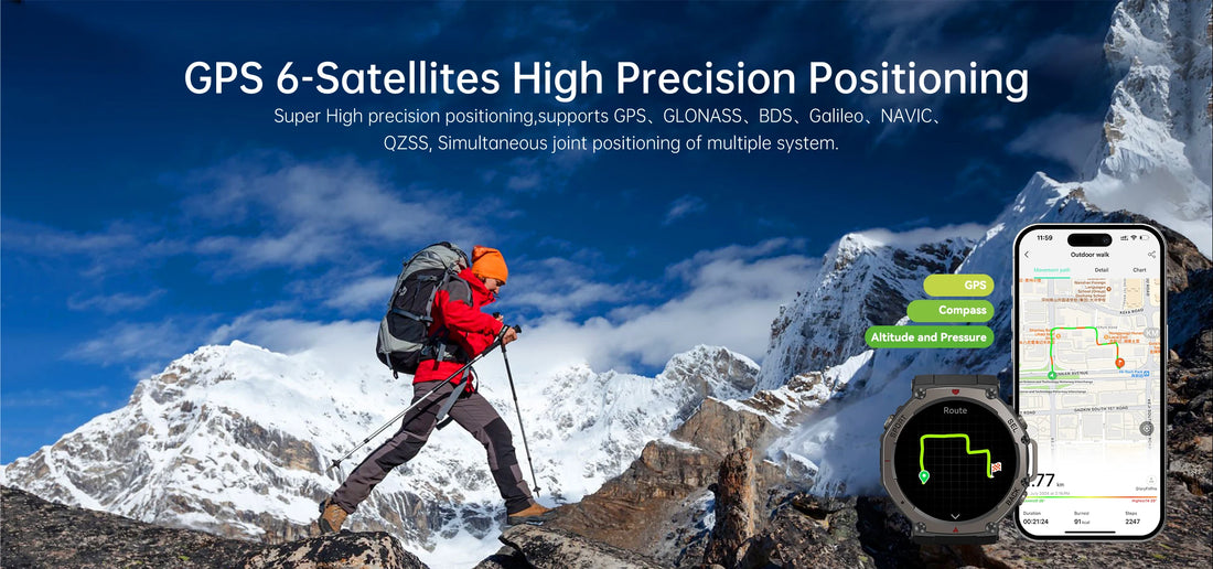 T-Rex 3 Ultra GPS Smartwatch 2025 with Dual-Band GNSS & Compass