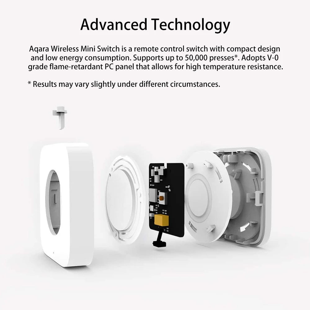 Aqara ZigBee Wireless Mini Switch Smart Remote Button Works