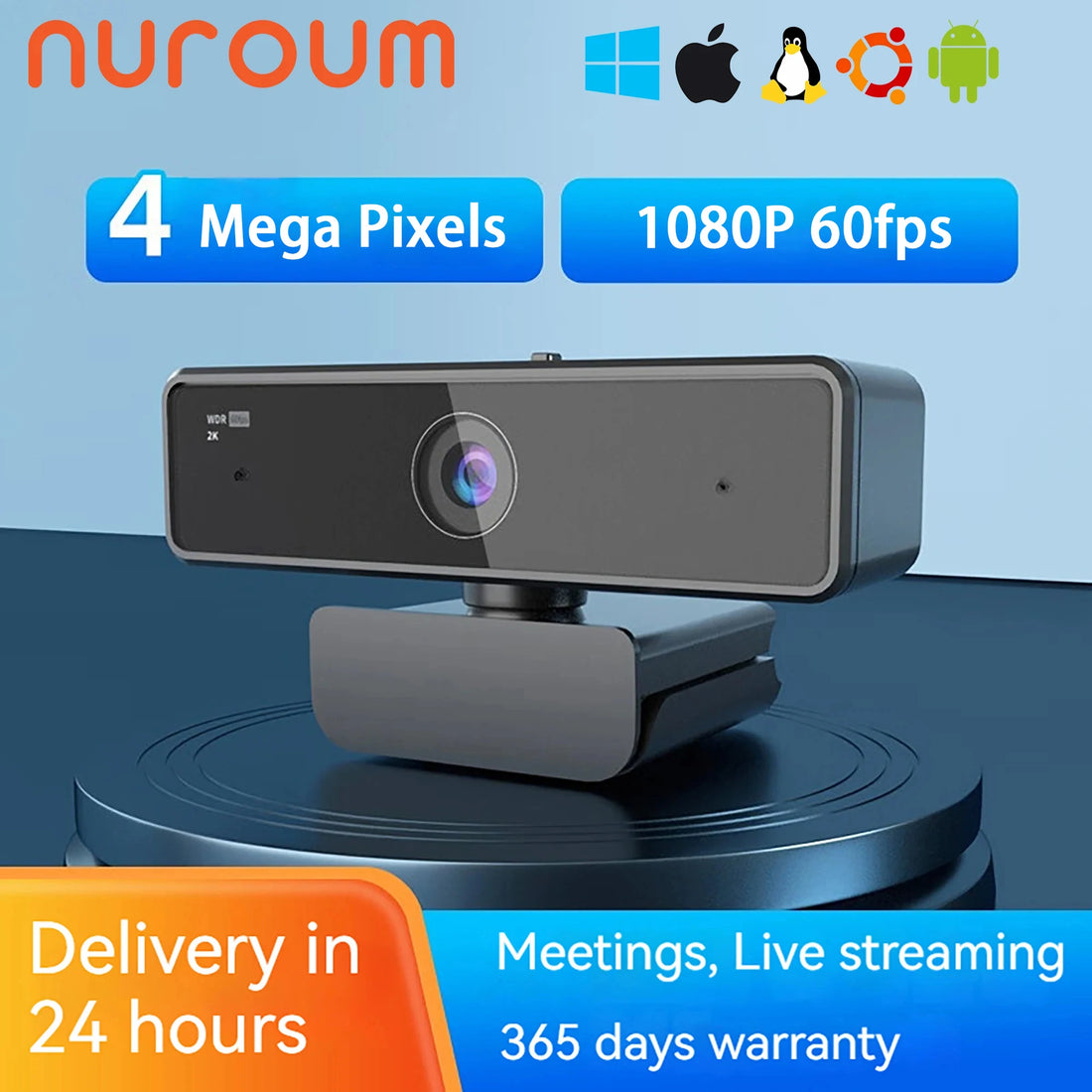 Nuroum V11 Full HD 1080p USB Webcam
