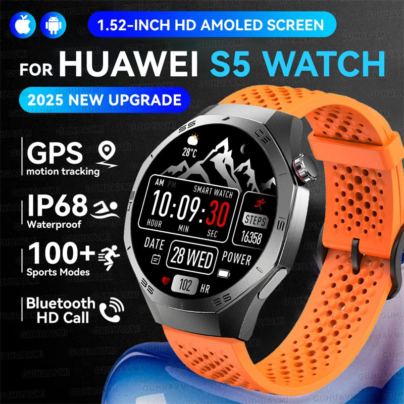 GUHUAVMI GT5 Pro Smartwatch 2025 with AMOLED & GPS
