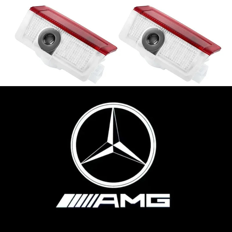 2PCS Car Door Welcome Logo Light for Mercedes Benz