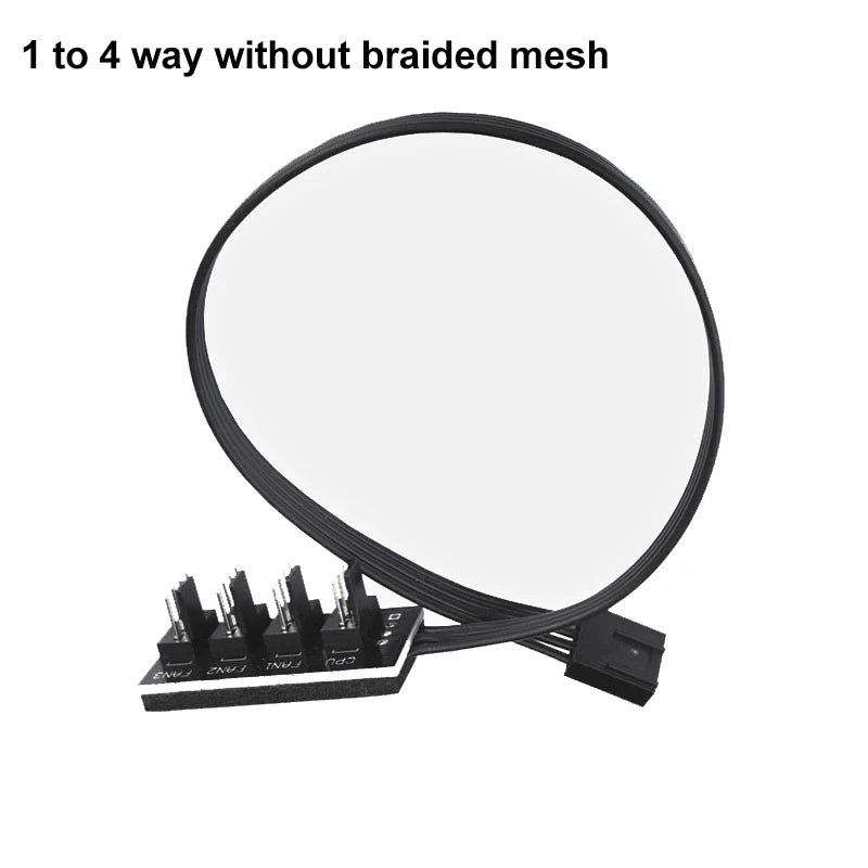 1-to-5 Way PWM Fan Hub – 4-Pin/3-Pin Splitter Adapter