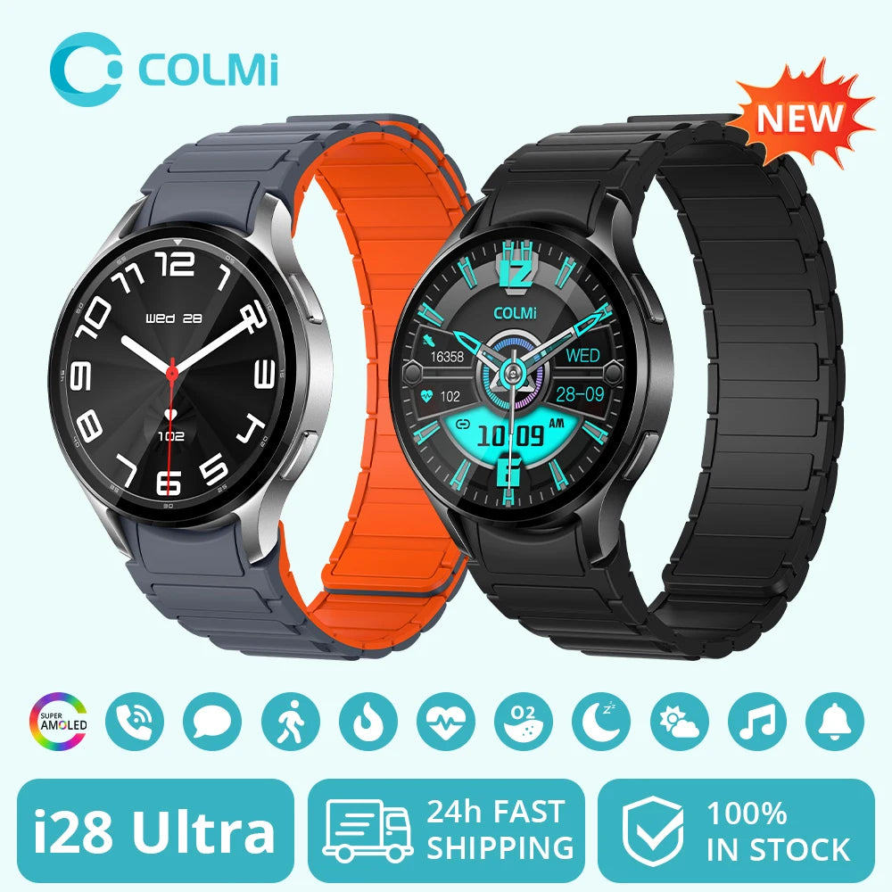 COLMI i28 Ultra AI Smartwatch with AMOLED & Bluetooth Call