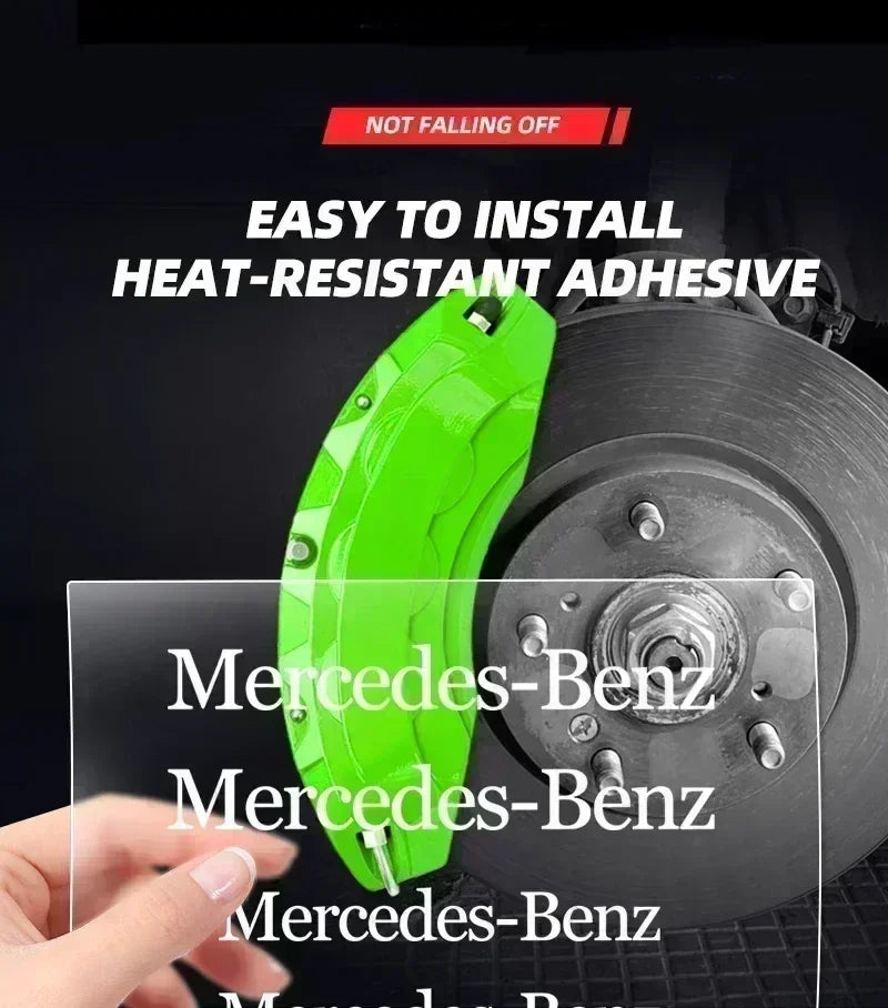 6pcs Brake Caliper Stickers Heat-Resistant Decals for Mercedes-Benz