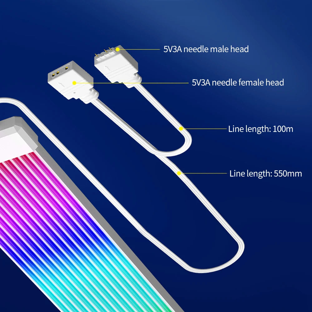 Flexible RGB LED Light Strip for ATX 24PIN, GPU Cables & PC Case