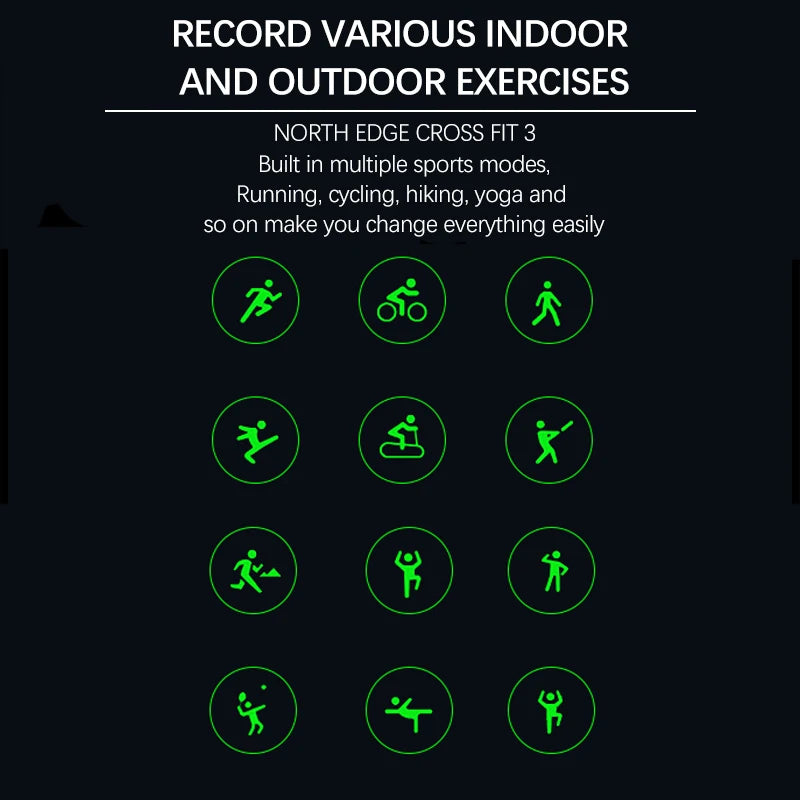 NORTH EDGE 2025 Men’s GPS Smartwatch with AMOLED & Compass