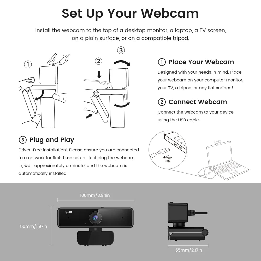 Nuroum V11 Full HD 1080p USB Webcam