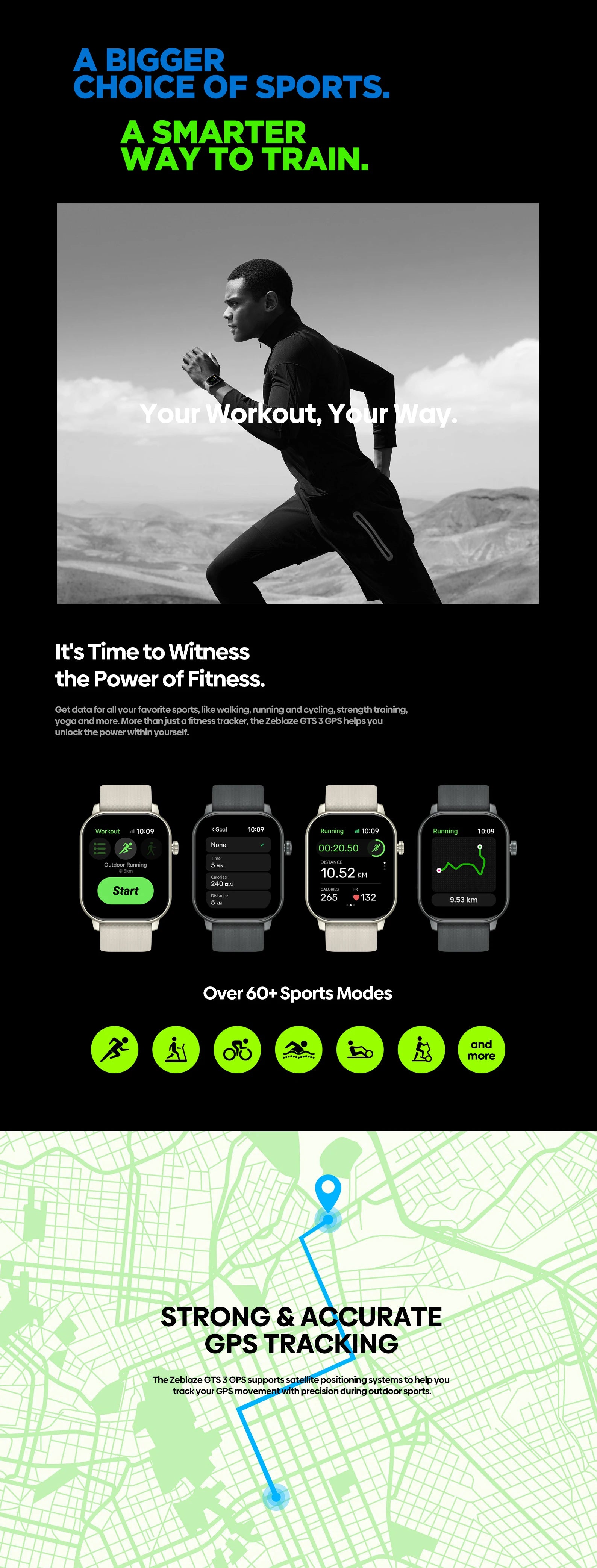 Zeblaze GTS 3 GPS Smartwatch 2025 with 2.01" Display & Calls