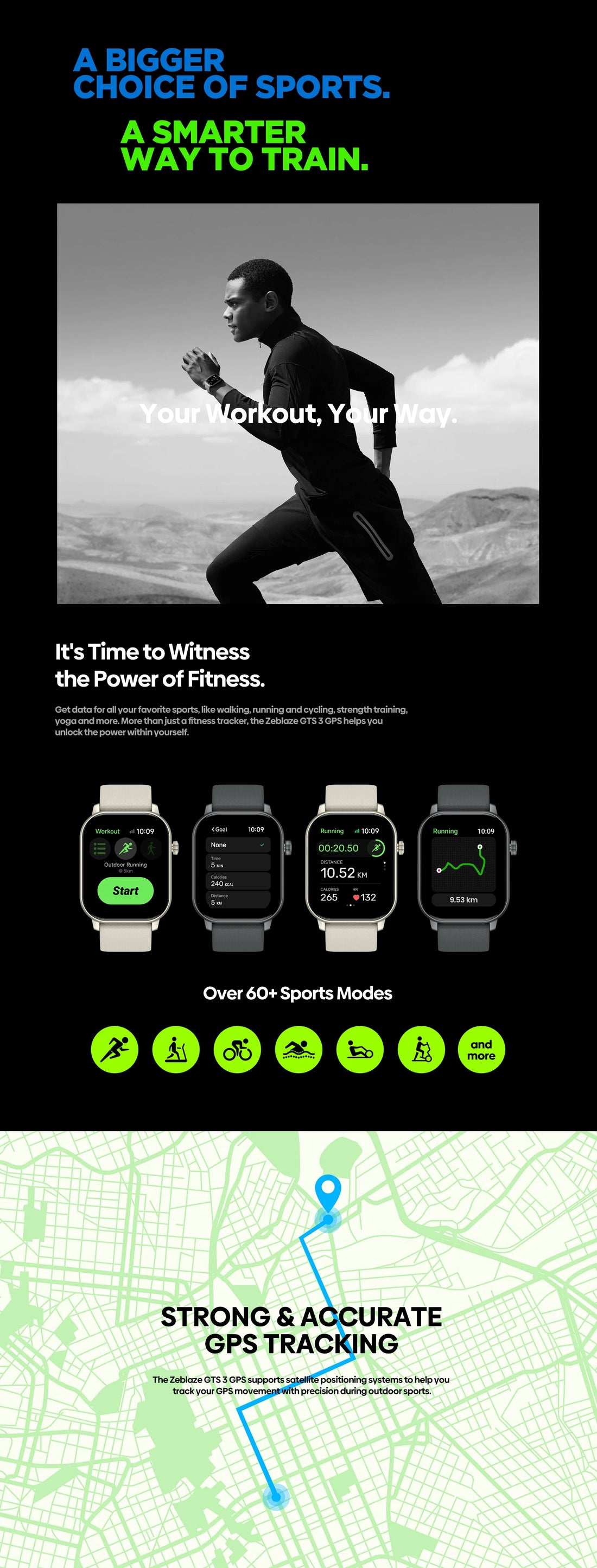 Zeblaze GTS 3 GPS Smartwatch 2025 with 2.01" Display & Calls