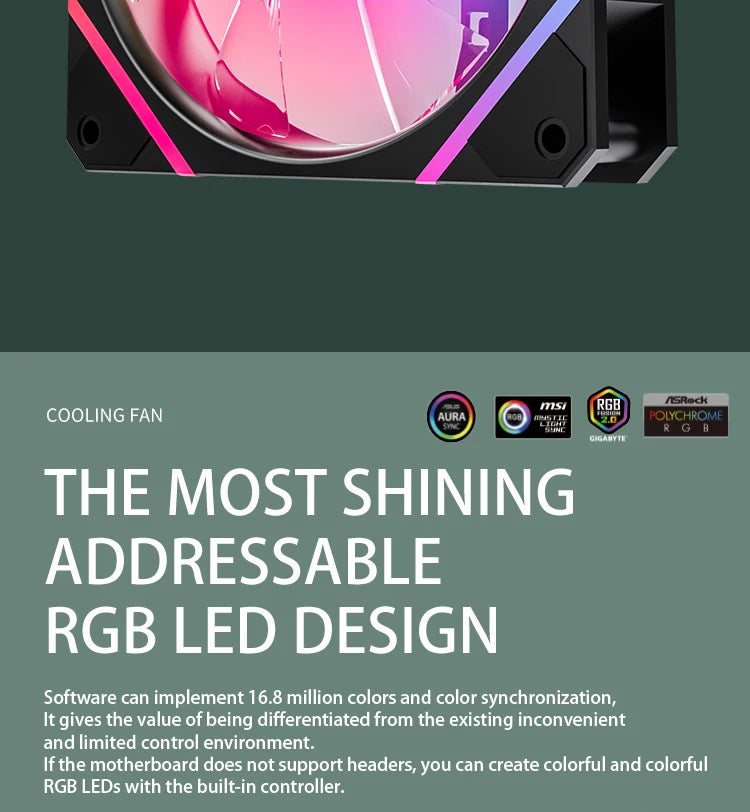 Aigo AM12 RGB 120mm PC Case Fan Kit