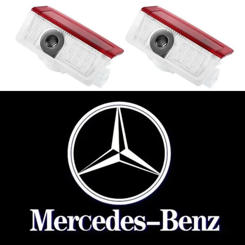 2PCS Car Door Welcome Logo Light for Mercedes Benz