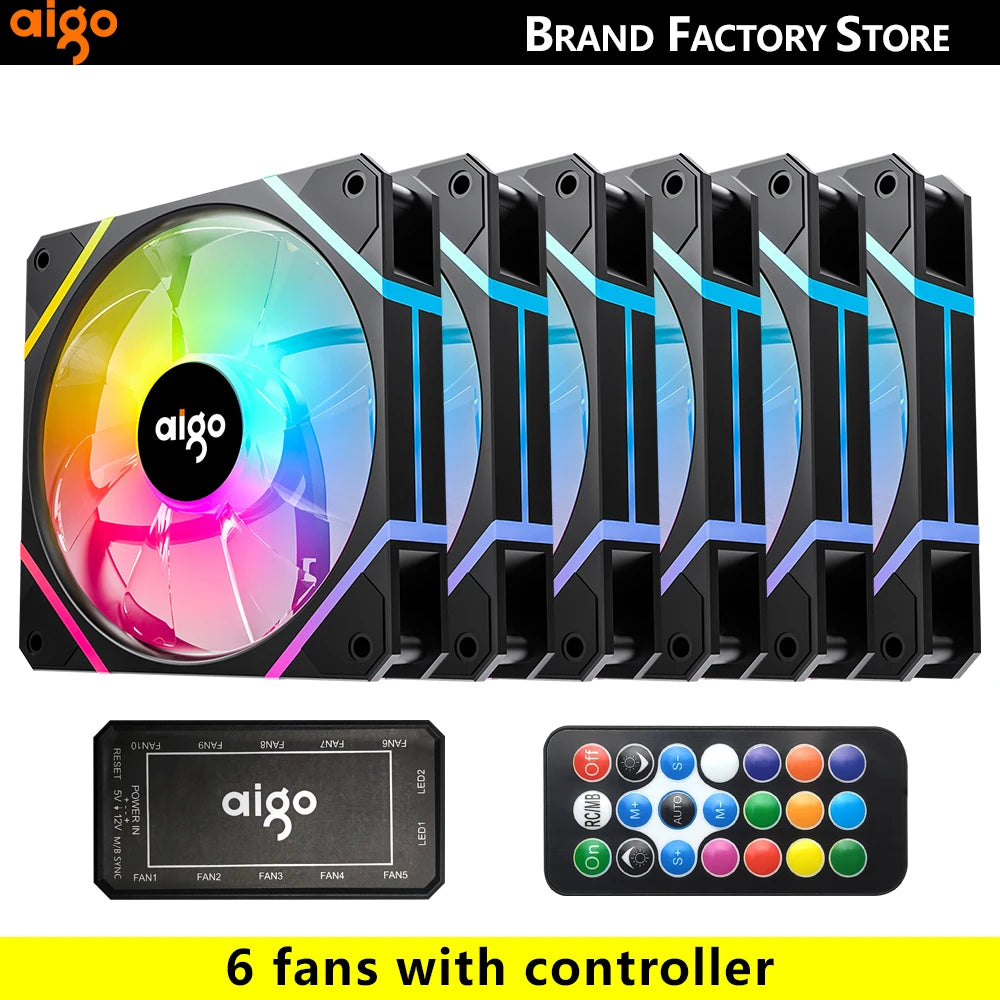 Aigo AM12 RGB 120mm PC Case Fan Kit