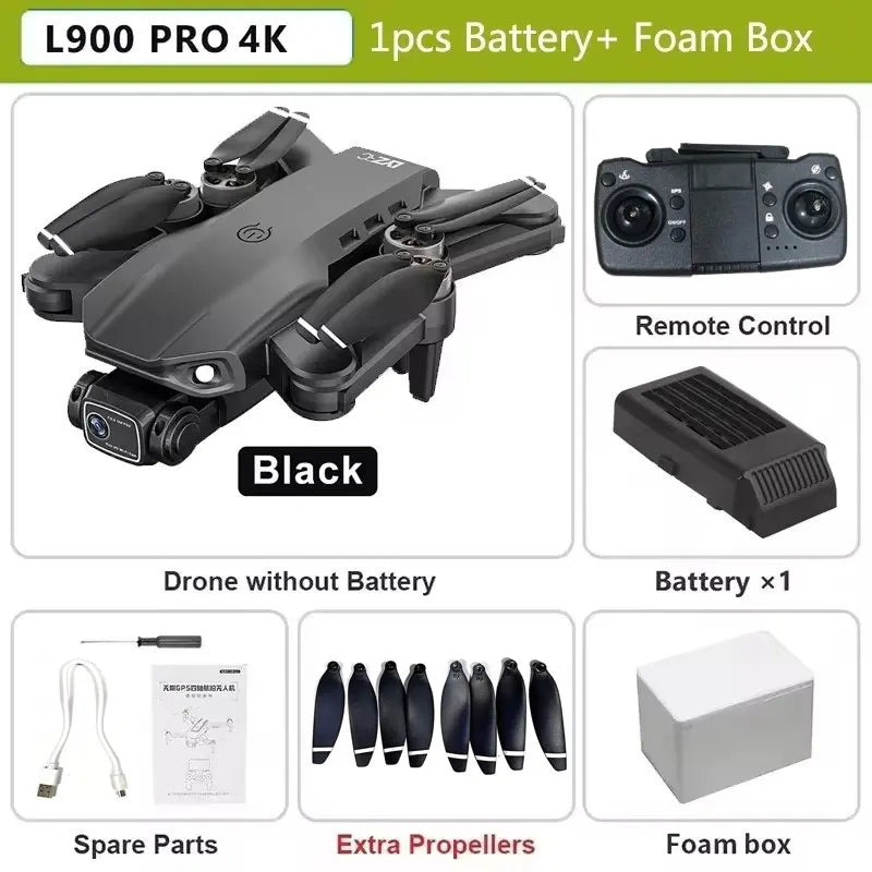 L900 Pro MAX 4K GPS Drone with Dual Camera & Obstacle Avoidance
