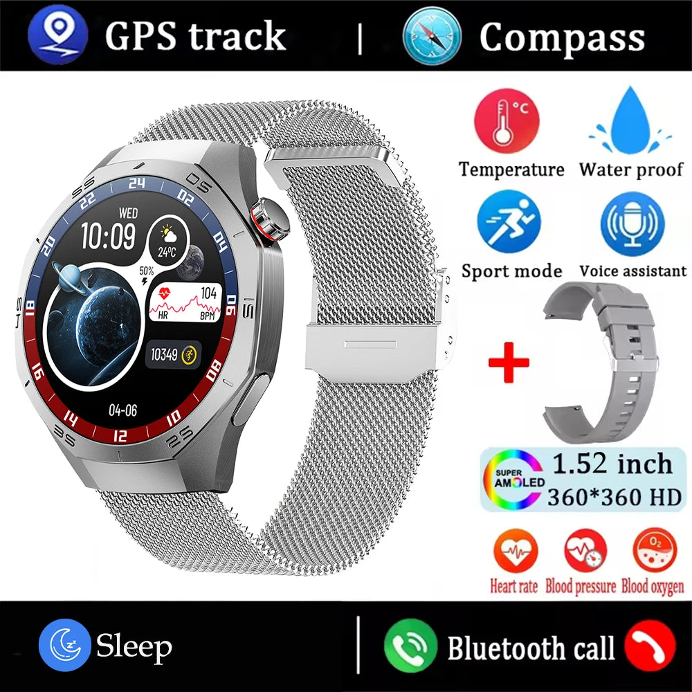 2025 Smartwatch for Android & iOS with AMOLED, GPS & Calls