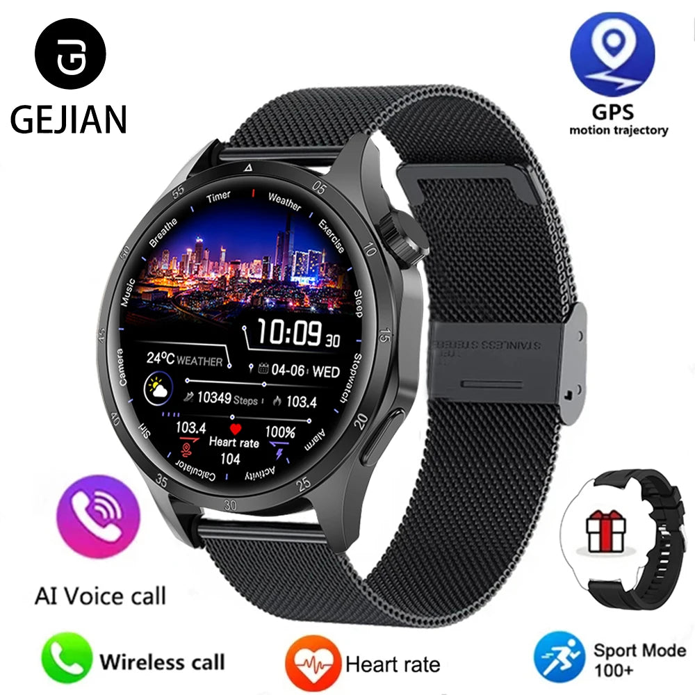 2025 Men’s Smartwatch with AMOLED, GPS & Bluetooth Calls