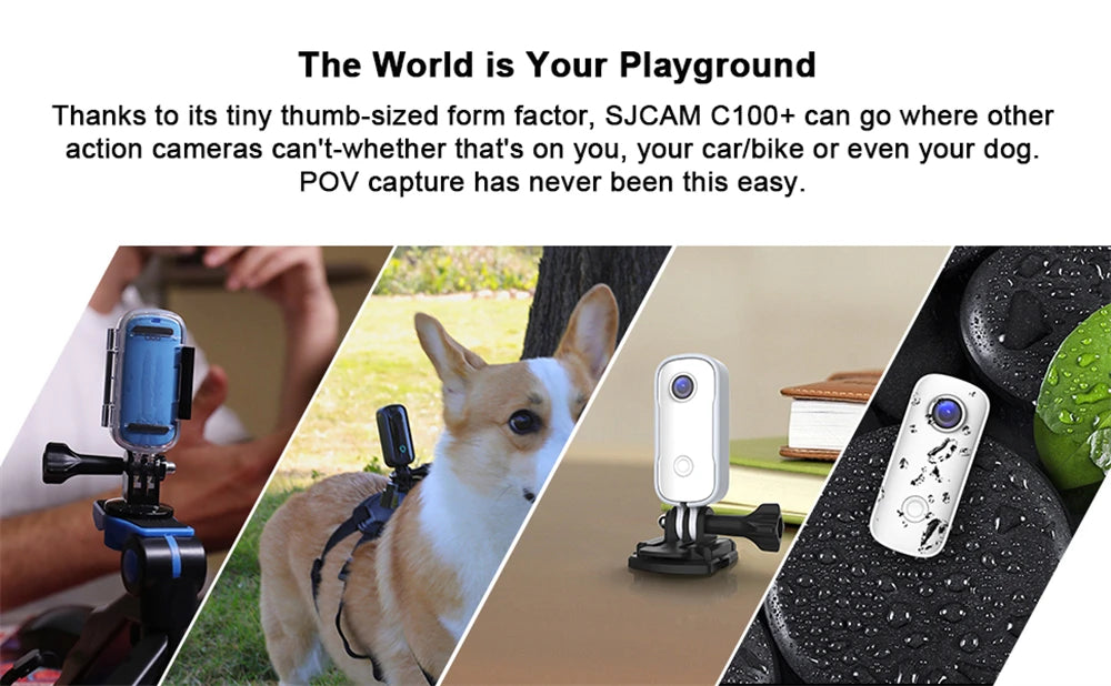 SJCAM C100 Plus 4K Action Camera Waterproof with WiFi & EIS