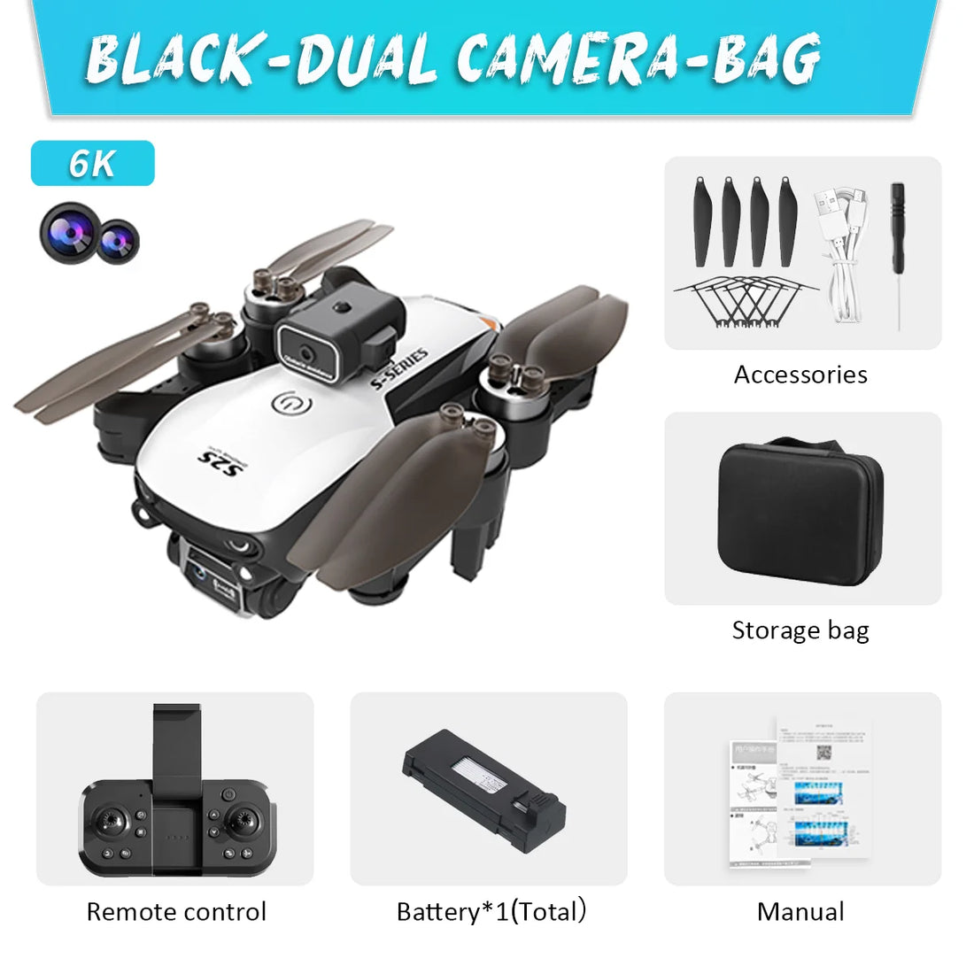 KBDFA S2S Mini Drone with 4K/8K HD Camera