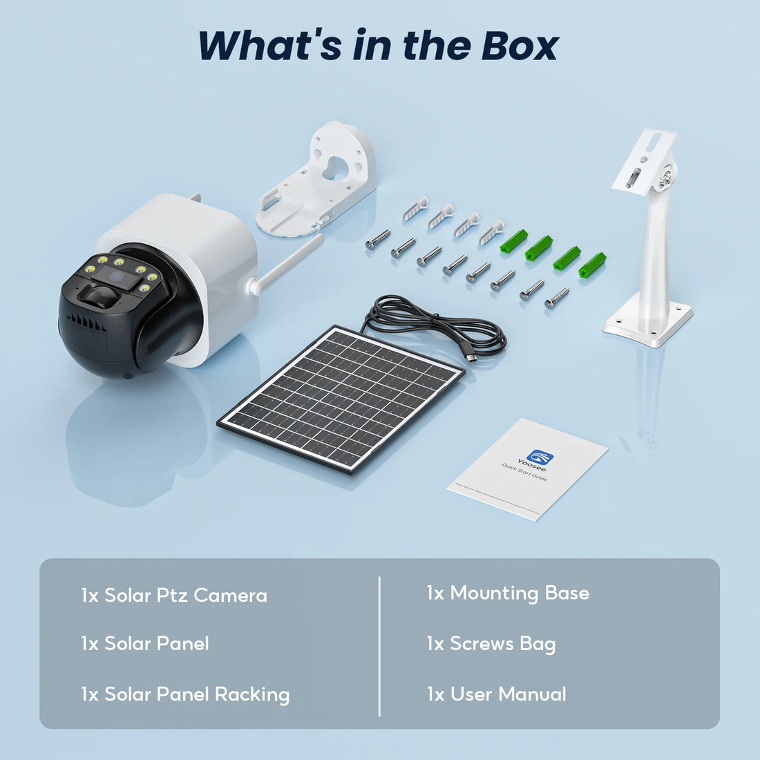 YOOSEE 4K 8MP Solar Powered 4G LTE IP Camera