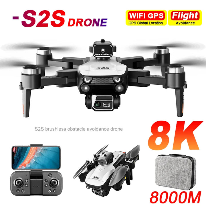 S2S Mini Drone 4K/8K HD Camera with Obstacle Avoidance