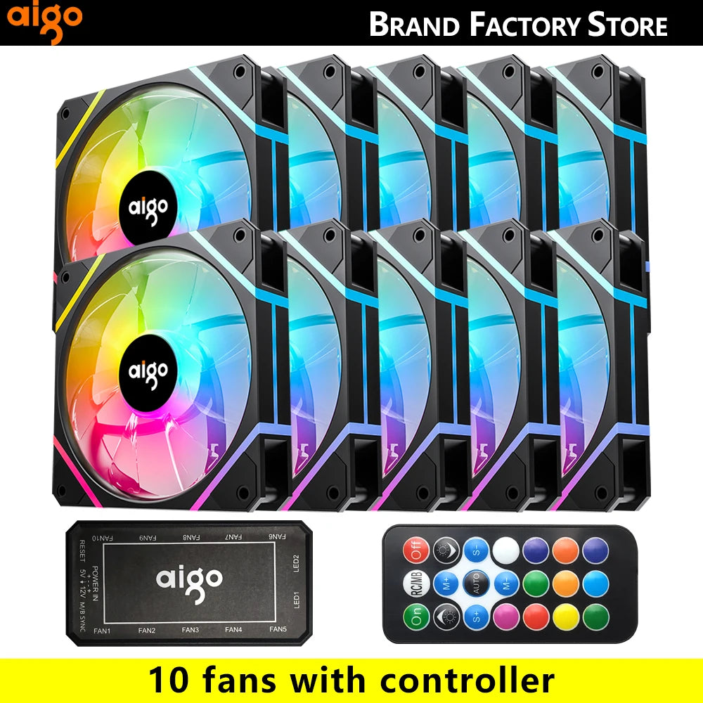 Aigo AM12 RGB 120mm PC Case Fan Kit