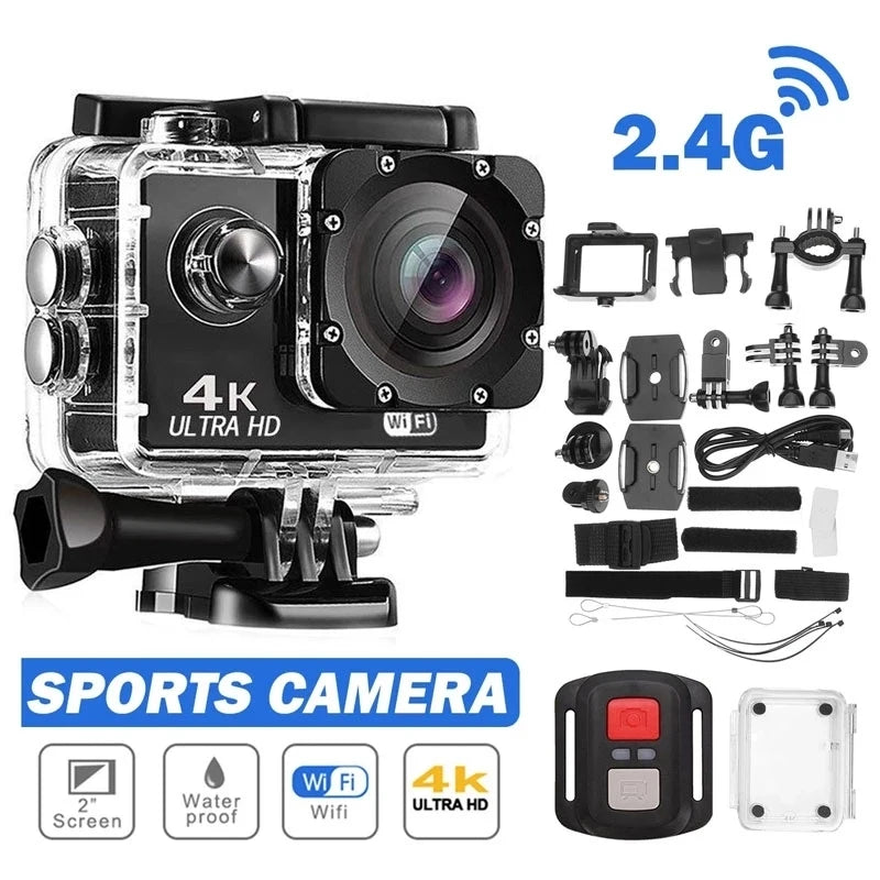 Ultra HD 4K Action Camera Waterproof with WiFi & 170° Wide Angle