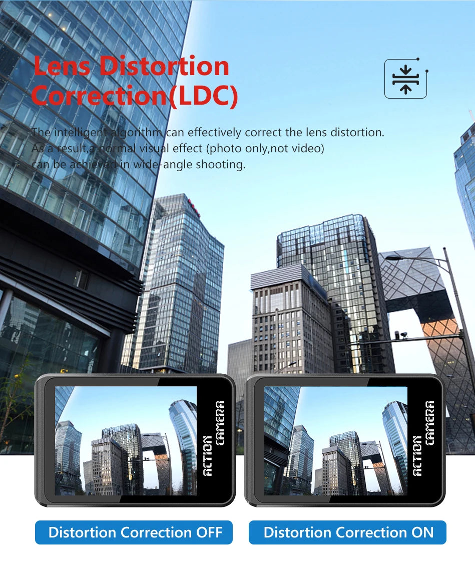 CERASTES 4K60FPS Action Camera with EIS & Interchangeable Lens