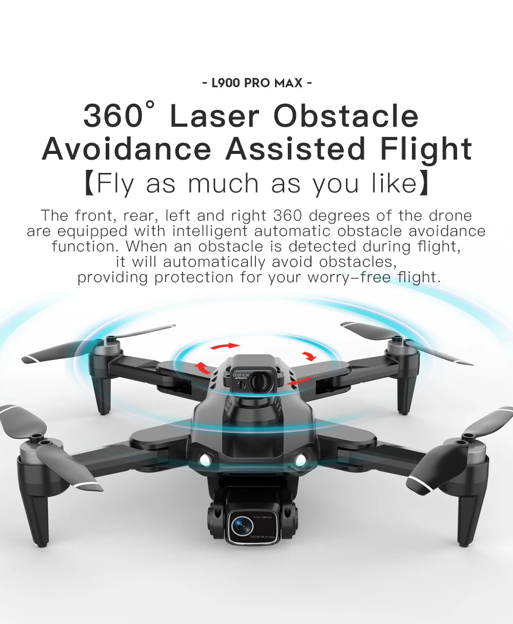 L900 Pro MAX 4K GPS Drone with Dual Camera & Obstacle Avoidance