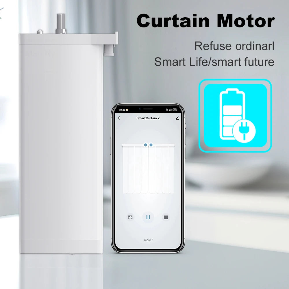 Tuya ZigBee/WiFi Smart Curtain Motor 155mm Silent Electric Shutter