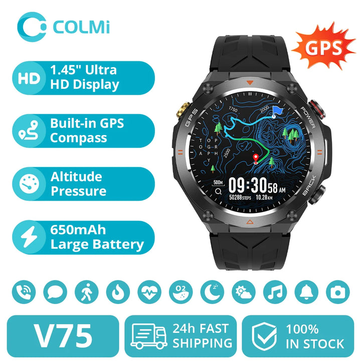 COLMI V75 GPS Smartwatch 2024 with 1.45" Ultra HD Display