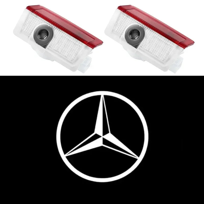 2PCS Car Door Welcome Logo Light for Mercedes Benz