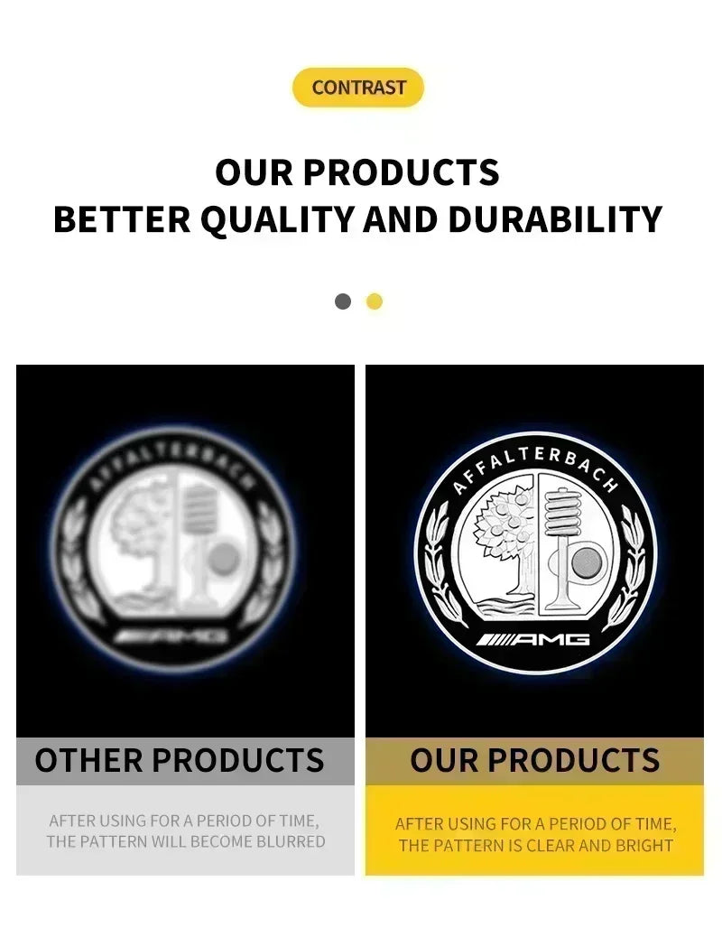 2PCS Car Door Welcome Logo Light for Mercedes Benz