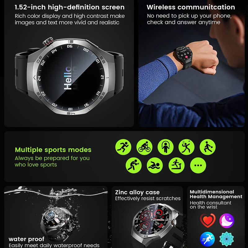2025 Smartwatch for Android & iOS with AMOLED, GPS & Calls