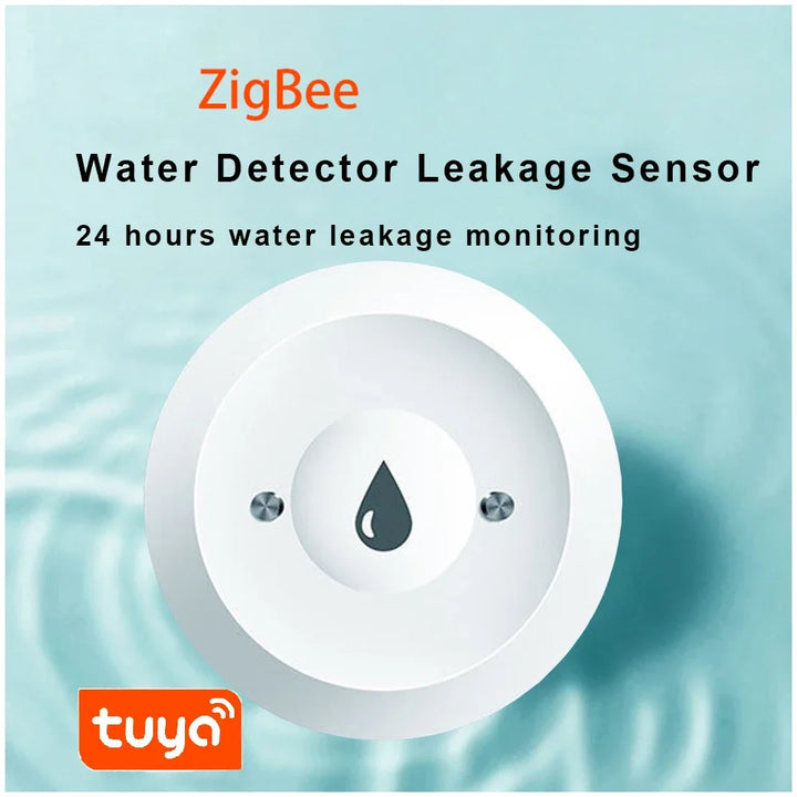 Tuya ZigBee Water Leak Sensor Smart Life 2MQTT Water Immersion Alarm Detector