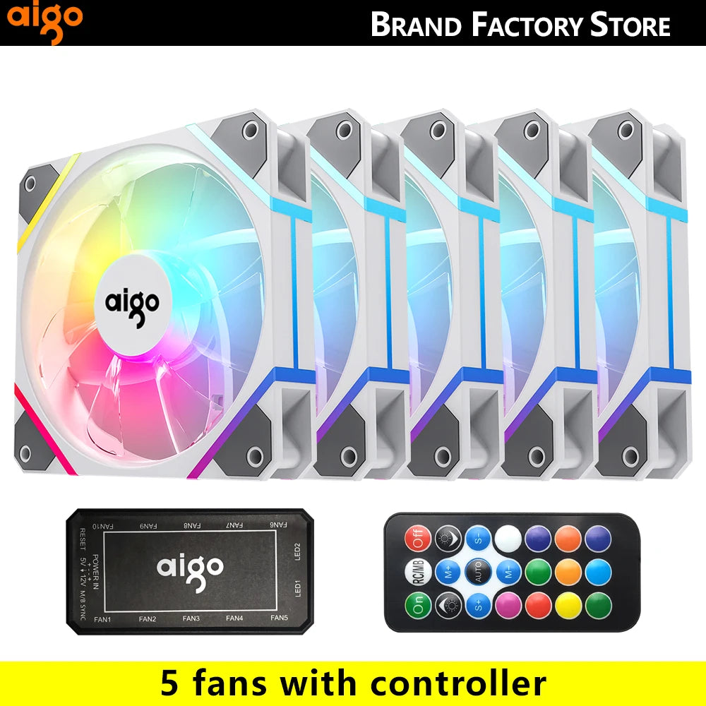 Aigo AM12 RGB 120mm PC Case Fan Kit