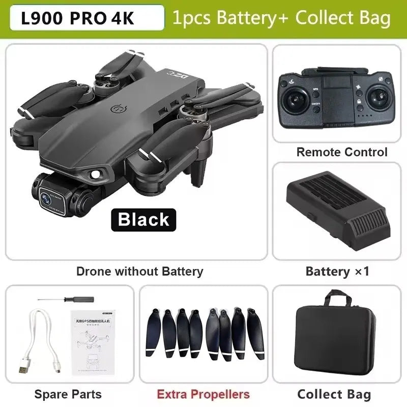 L900 Pro MAX 4K GPS Drone with Dual Camera & Obstacle Avoidance