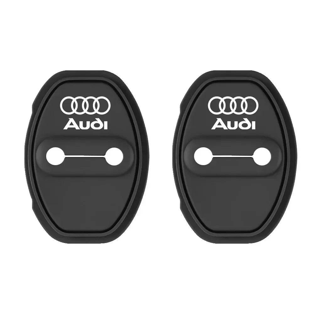 2/4Pcs Silicone Car Door Lock Buckle Covers Mute Damping Cushion for Audi Sline