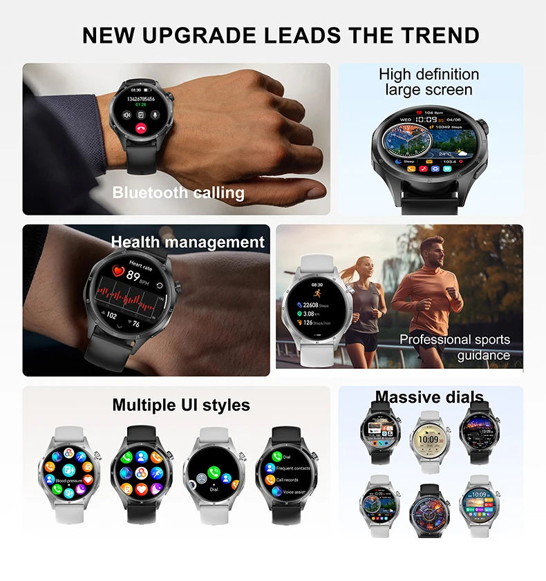 2025 Men’s Smartwatch with AMOLED, GPS & Bluetooth Calls