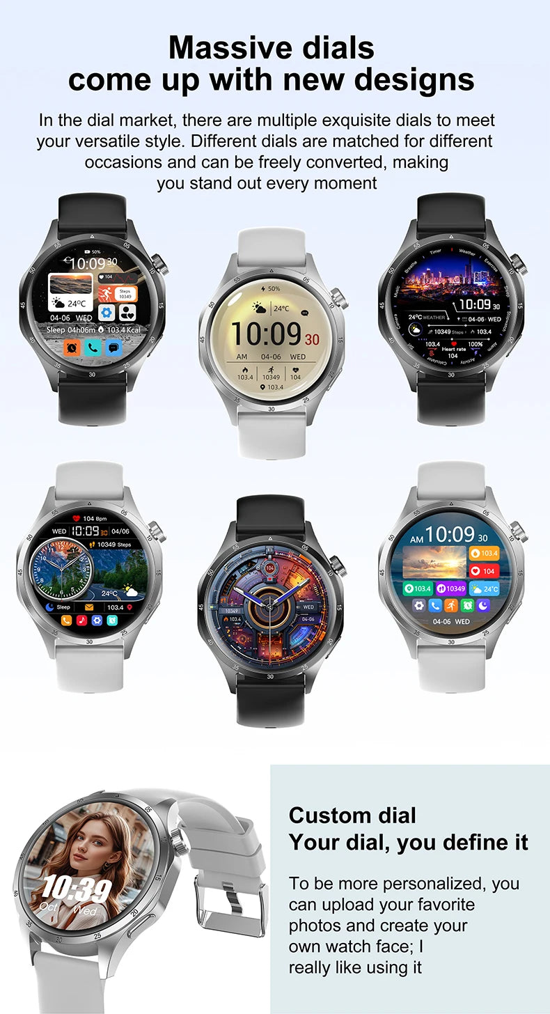2025 Men’s Smartwatch with AMOLED, GPS & Bluetooth Calls