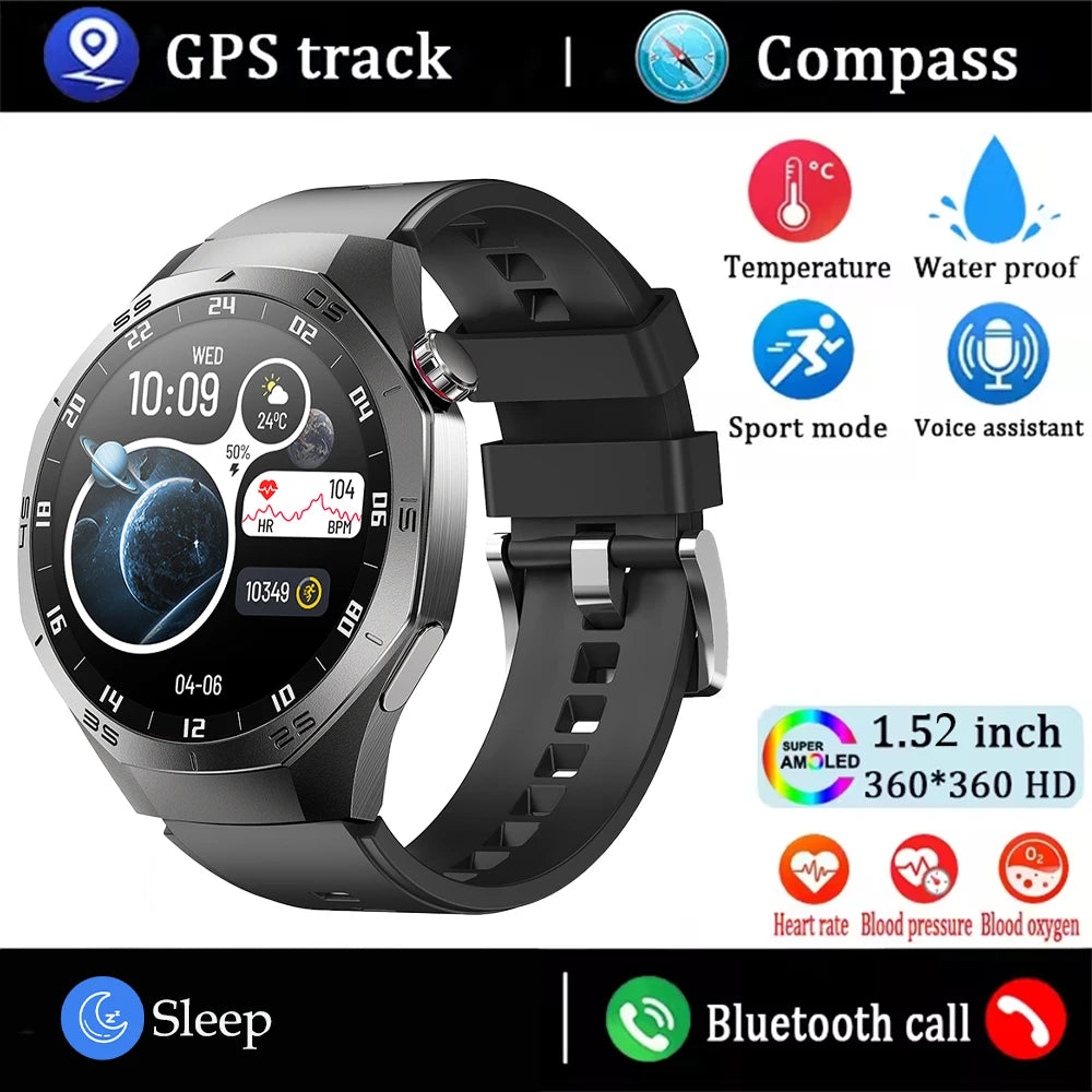 2025 Smartwatch for Android & iOS with AMOLED, GPS & Calls