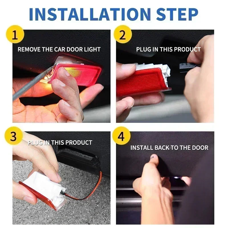 2PCS Car Door Welcome Logo Light for Mercedes Benz