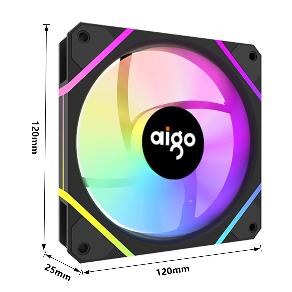 Aigo AM12 RGB 120mm PC Case Fan Kit