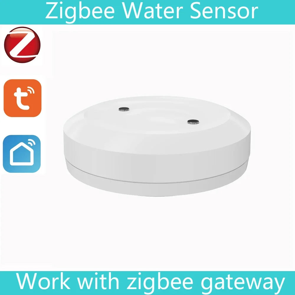 Tuya ZigBee Water Leak Sensor Smart Life 2MQTT Water Immersion Alarm Detector