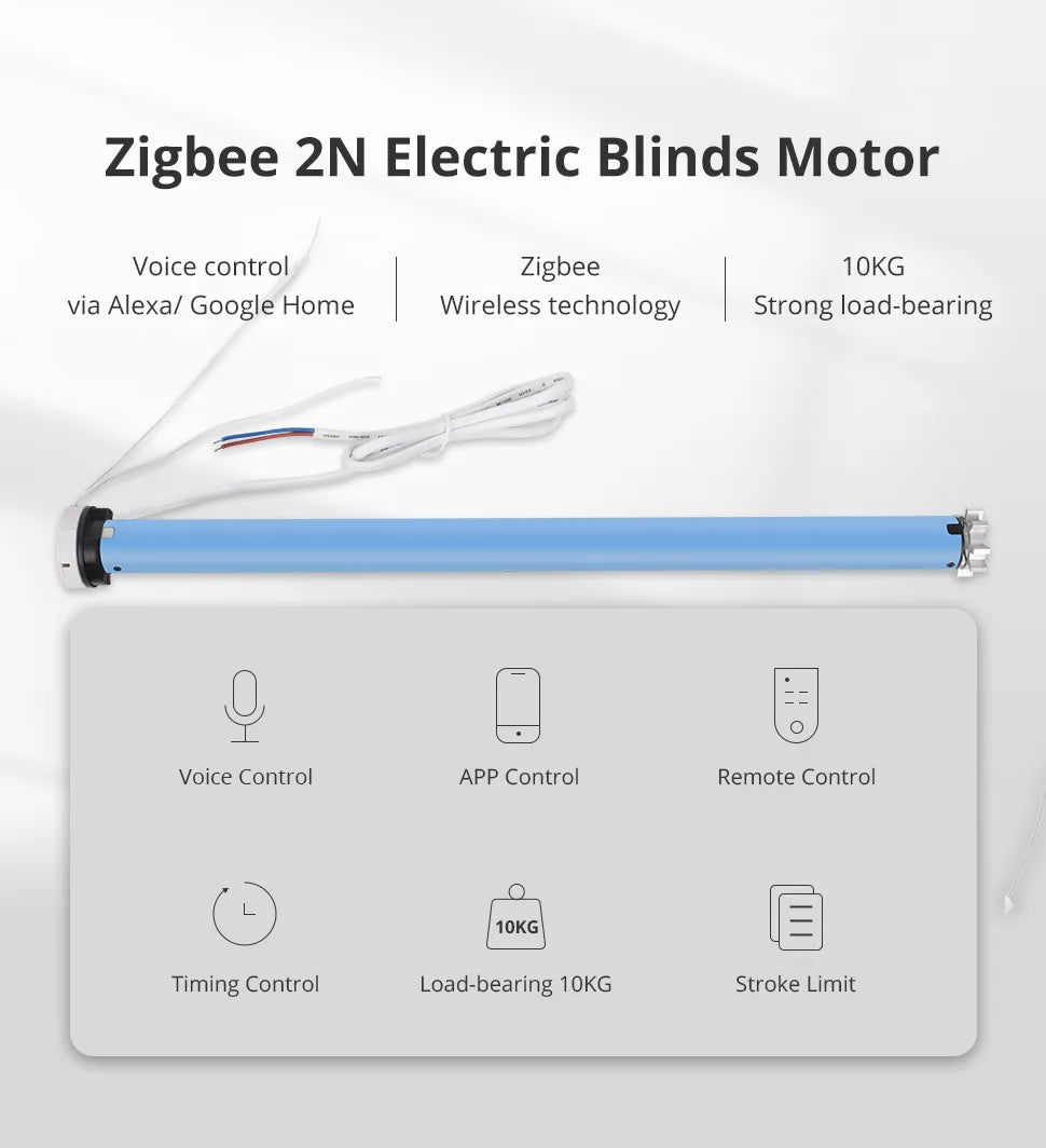 Zemismart ZigBee Smart Roller Blinds Motor 38mm Tube Tuya Smart Life Alexa Google
