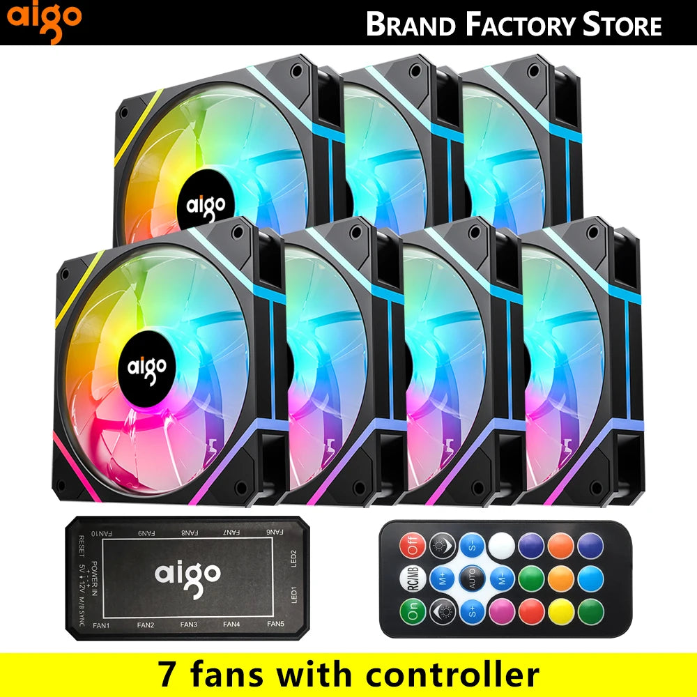 Aigo AM12 RGB 120mm PC Case Fan Kit