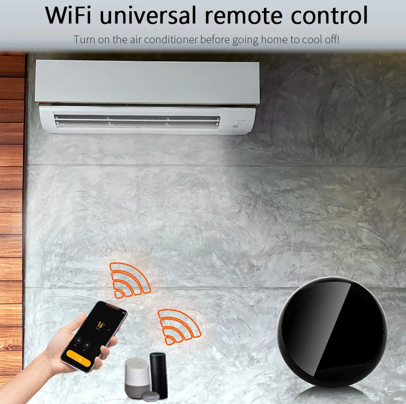 WiFi Smart Universal IR Remote Control for TV & AC Tuya Smart Life Alexa Google