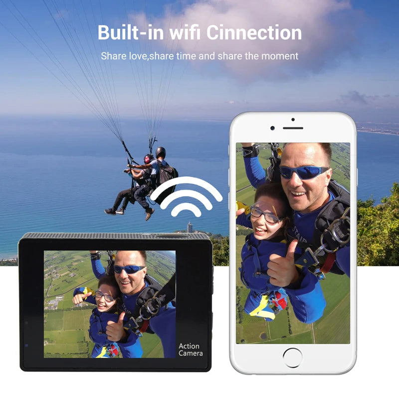 Ultra HD 4K Action Camera Waterproof with WiFi & 170° Wide Angle