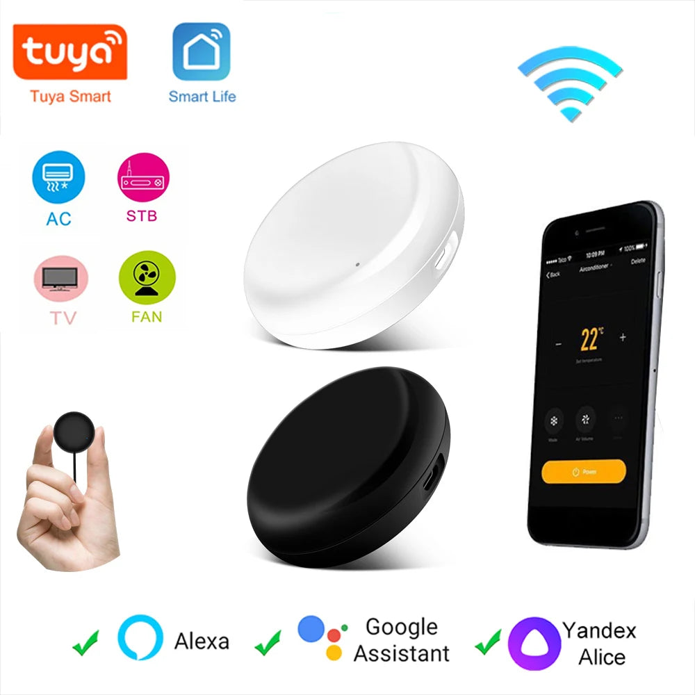 WiFi Smart Universal IR Remote Control for TV & AC Tuya Smart Life Alexa Google