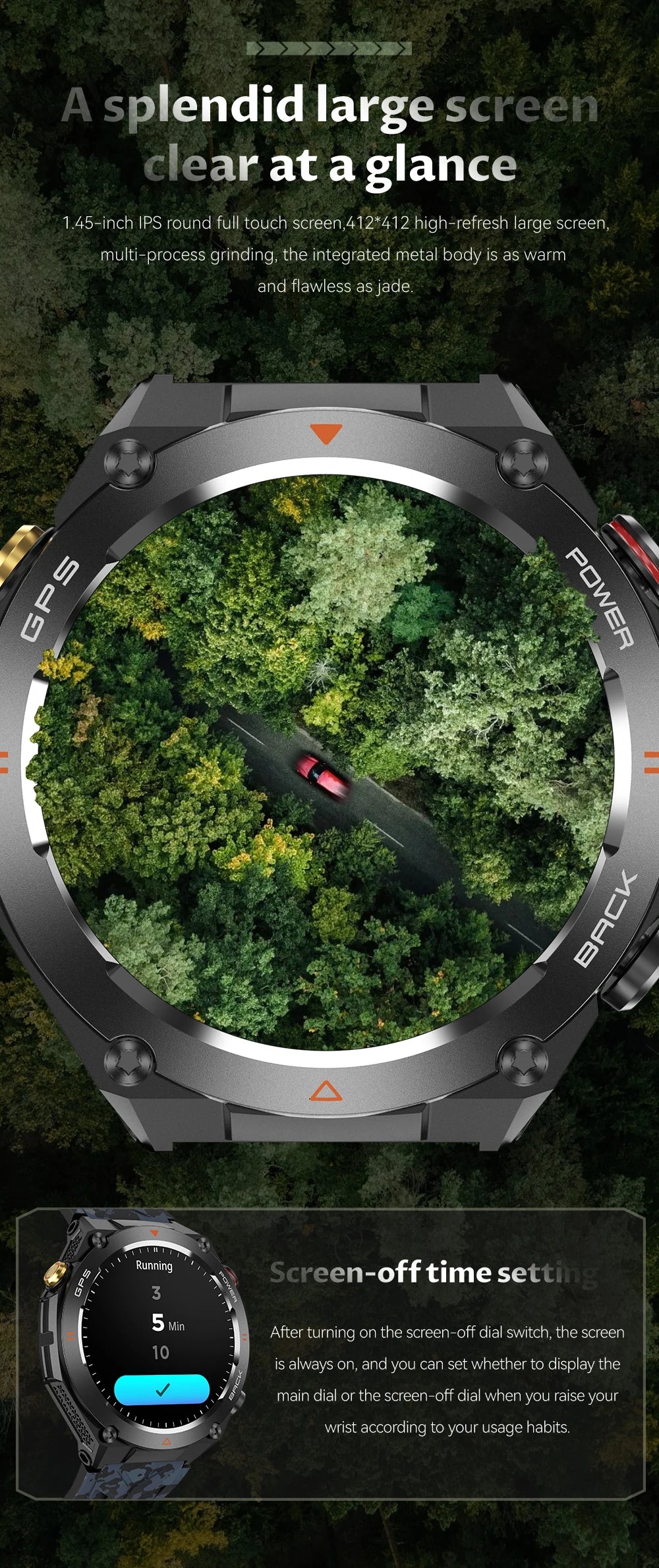 COLMI V75 GPS Smartwatch 2024 with 1.45" Ultra HD Display