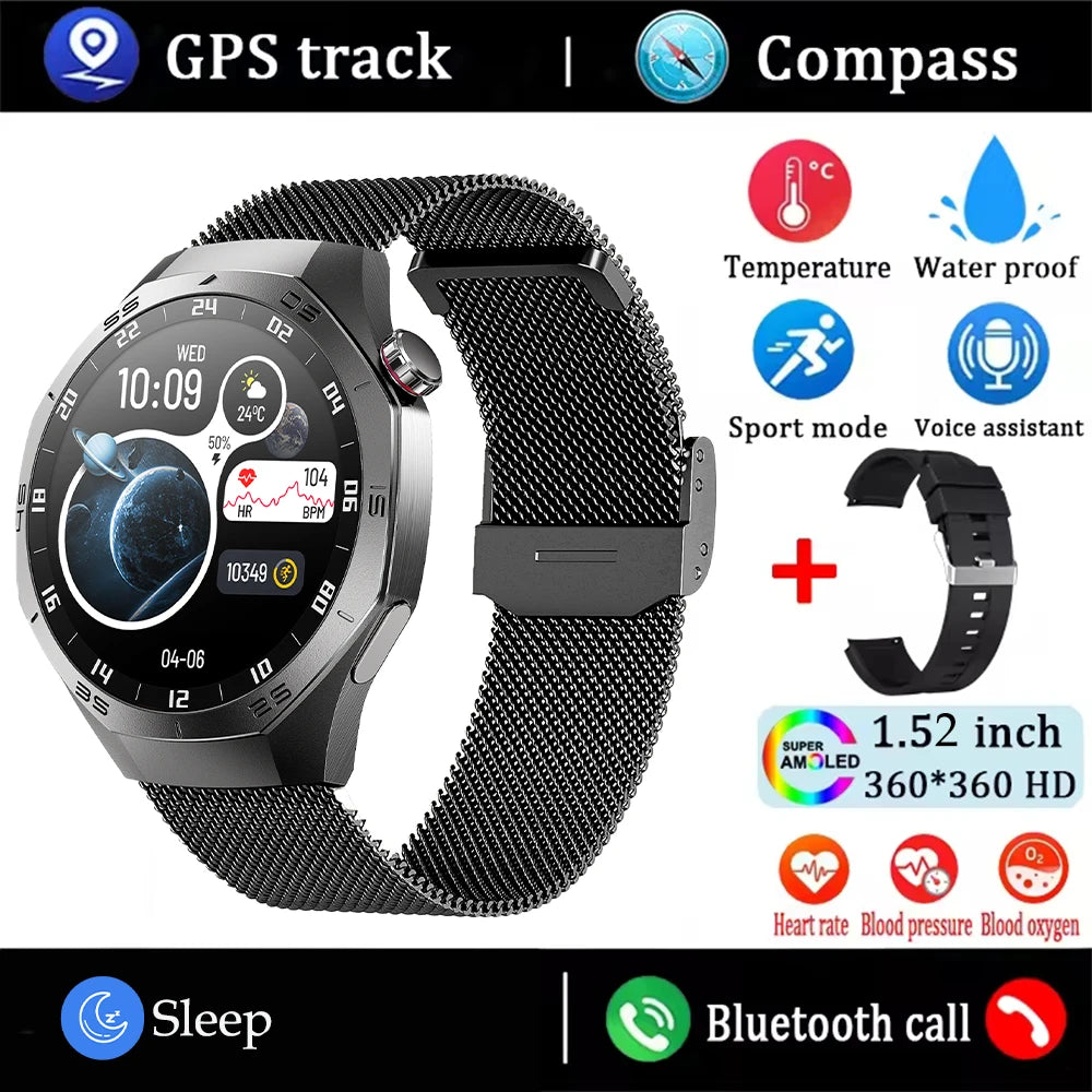2025 Smartwatch for Android & iOS with AMOLED, GPS & Calls