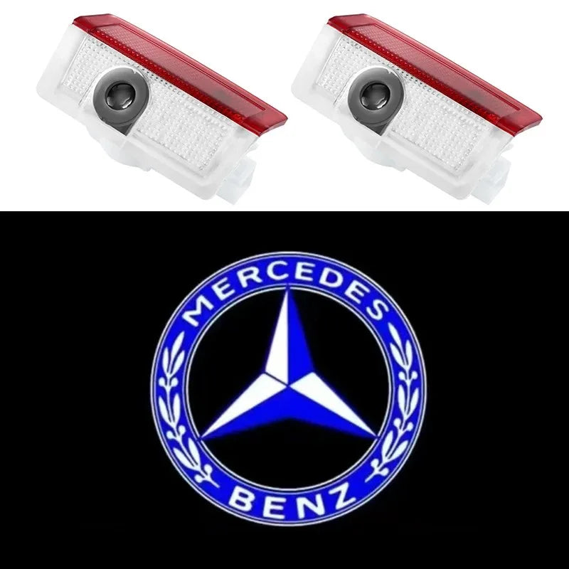 2PCS Car Door Welcome Logo Light for Mercedes Benz